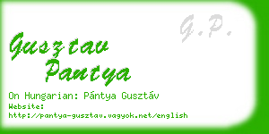 gusztav pantya business card